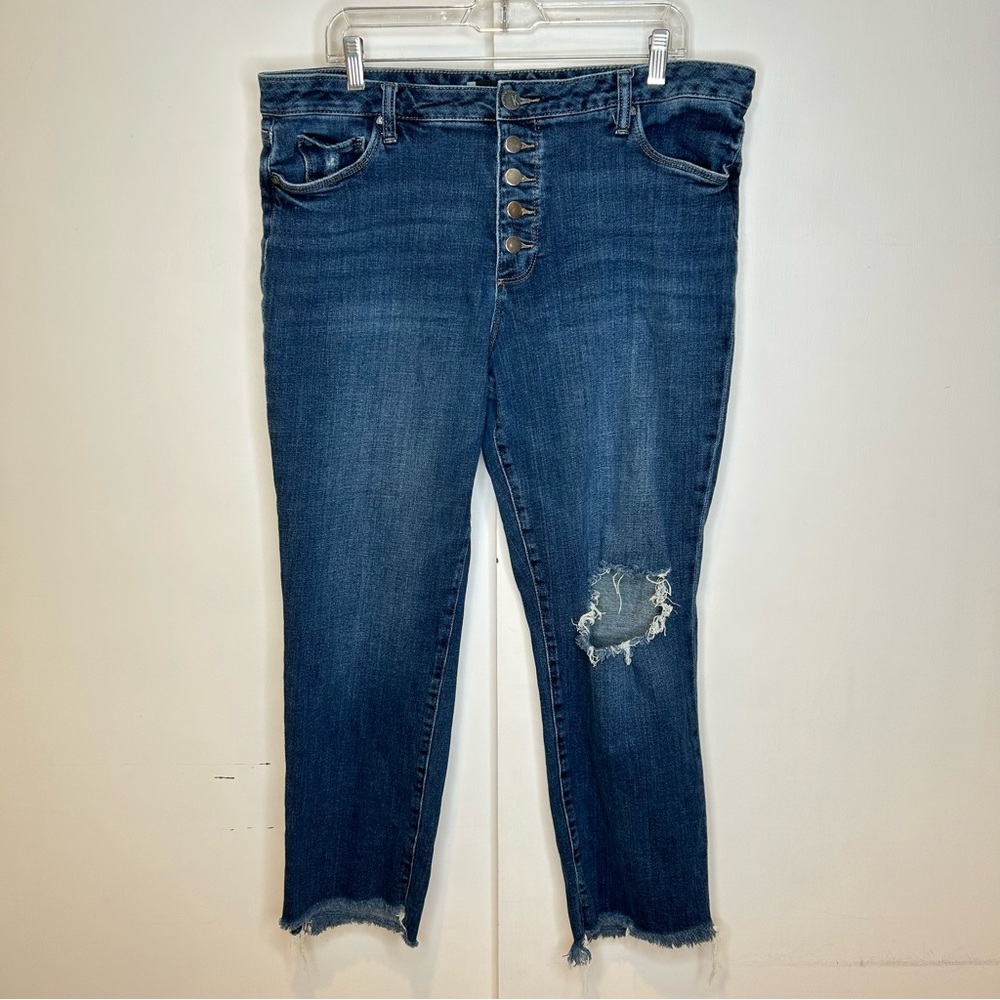 KUT From The Kloth High Rise "Reese" Fab Ab Ankle Straight Jeans